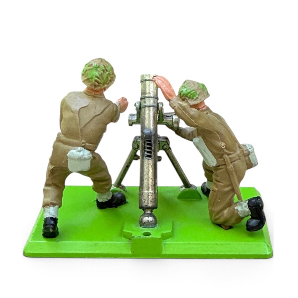 Britains Deetail Mortar Team British WWII Infantry Toy Soldiers Metal Base Lot 3 - Picture 6 of 16